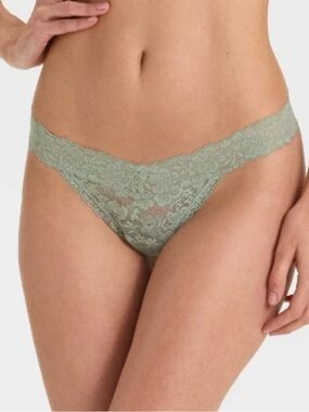 Auden Lace Thong Panty in Sage Green - Women Intimates XL 3-pack everyday basic